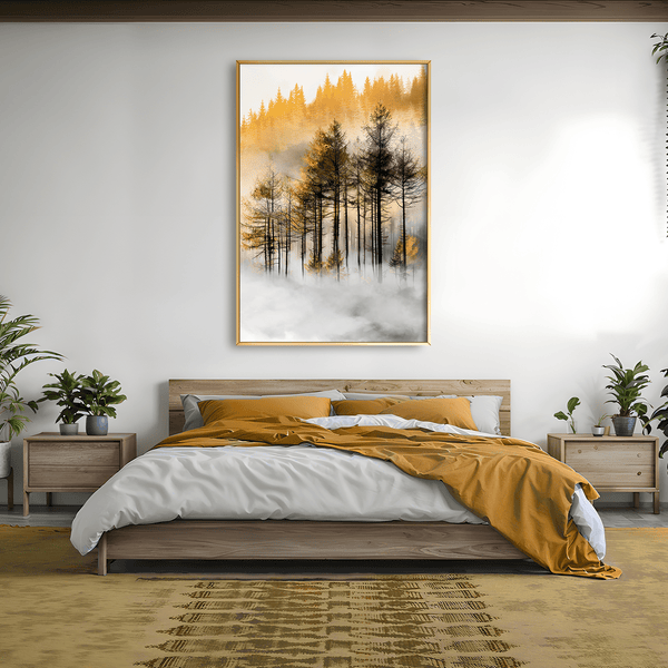 Embers in the Fog Canvas Art Clock Canvas