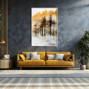 Embers in the Fog Canvas Art Clock Canvas