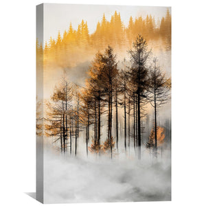 Embers in the Fog Canvas Art Clock Canvas