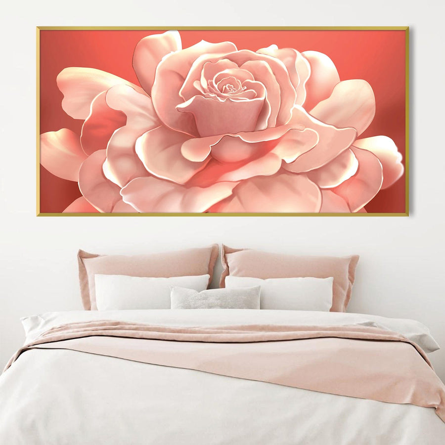 Embraceful Floral Canvas Art Clock Canvas