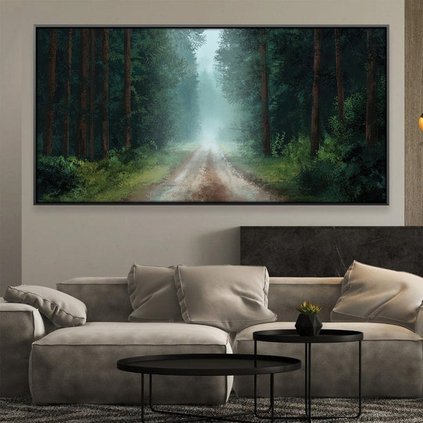 Emerald Corridor Canvas Art 20 x 10in / Canvas Clock Canvas