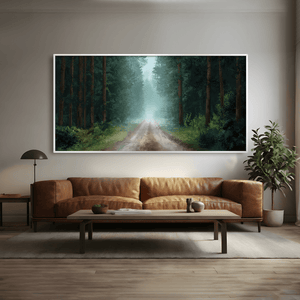 Emerald Corridor Canvas Art Clock Canvas