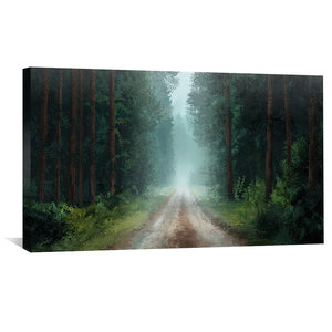 Emerald Corridor Canvas Art Clock Canvas