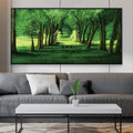 Emerald Grove Canvas Art Clock Canvas