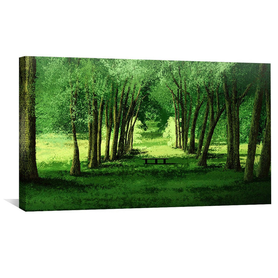 Emerald Grove Canvas Art Clock Canvas
