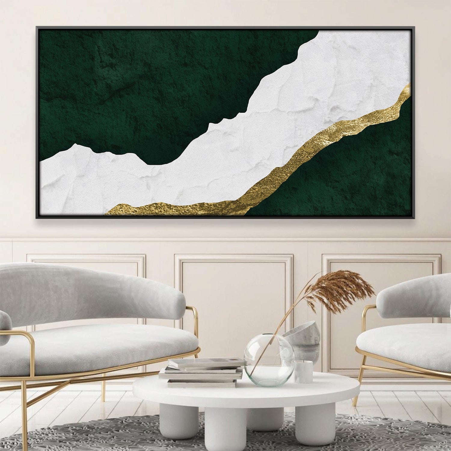 Emerald Layer Canvas Art Clock Canvas