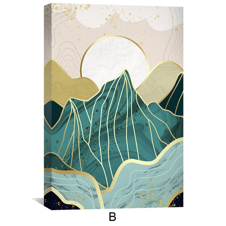 Emerald Mountains Canvas Art Clock Canvas