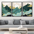 Emerald Mountains Canvas Art Clock Canvas