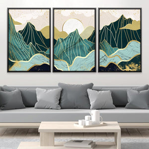 Emerald Mountains Canvas Art Clock Canvas