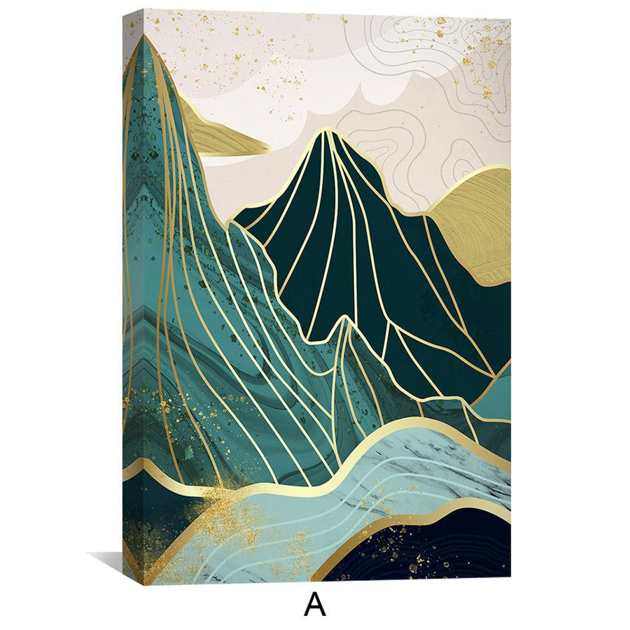 Emerald Mountains Canvas Art Clock Canvas