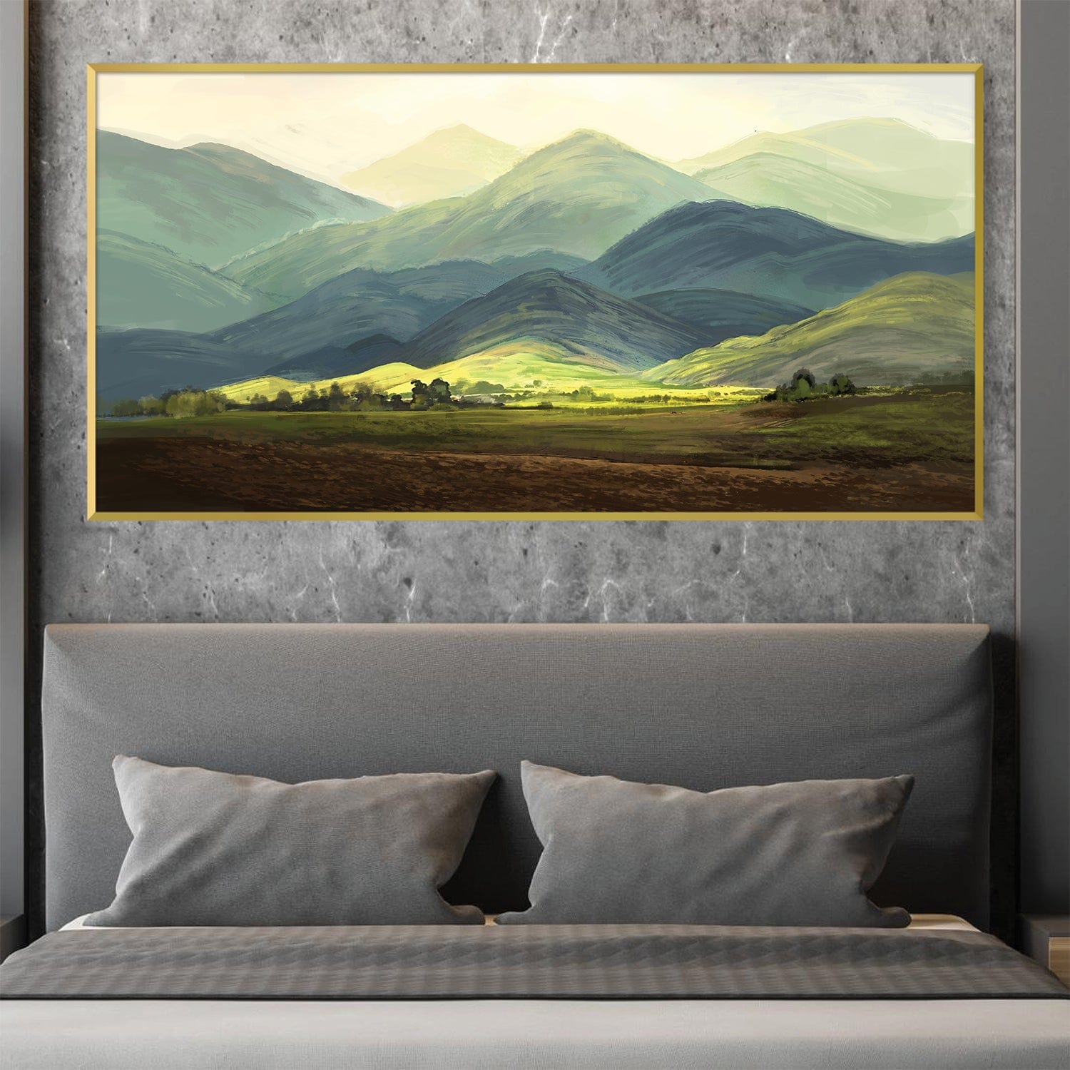 Emerald Ridges Canvas Art Clock Canvas