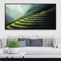 Emerald Staircase Canvas Art Clock Canvas