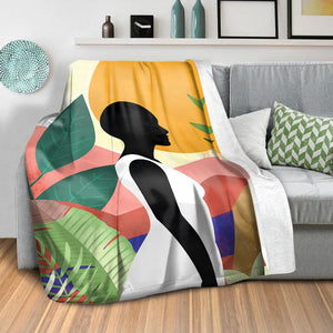 Empowered Vibe Blanket Blanket Clock Canvas