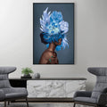 Empowered Woman A Easy Build Frame Art Easy Build Frame & Fabric Print / 24 x 36in Clock Canvas
