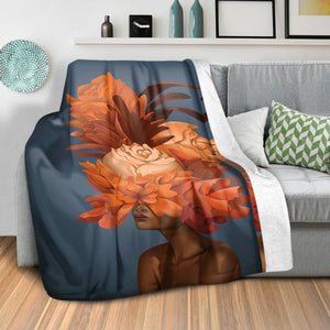 Empowered Woman B Blanket Blanket Clock Canvas