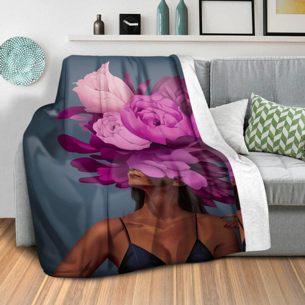 Empowered Woman C Blanket Blanket Clock Canvas