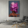 Empowered Woman C Easy Build Frame Art Easy Build Frame & Fabric Print / 24 x 36in Clock Canvas