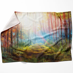 Enchanted Pathway Blanket Blanket 75 x 100cm Clock Canvas