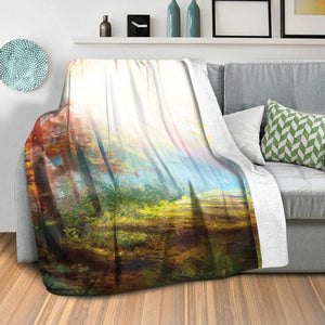 Enchanted Pathway Blanket Blanket Clock Canvas