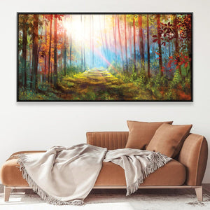 Enchanted Pathway Canvas Art 50 x 25cm / Framed Prints Clock Canvas