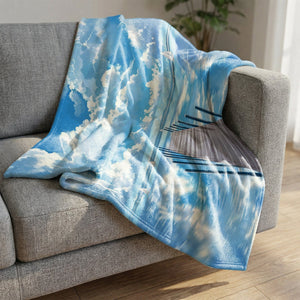 Endless Blue Blanket Blanket Clock Canvas