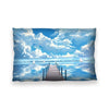Endless Blue Cushion Cushion 13 x 19in Clock Canvas