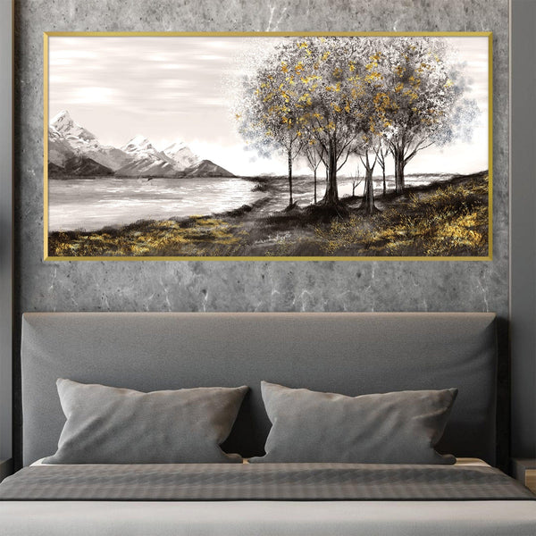 Ethereal Mountainscape Canvas Art Clock Canvas