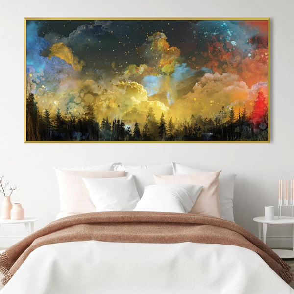 Ethereal Night Embrace Canvas Art Clock Canvas
