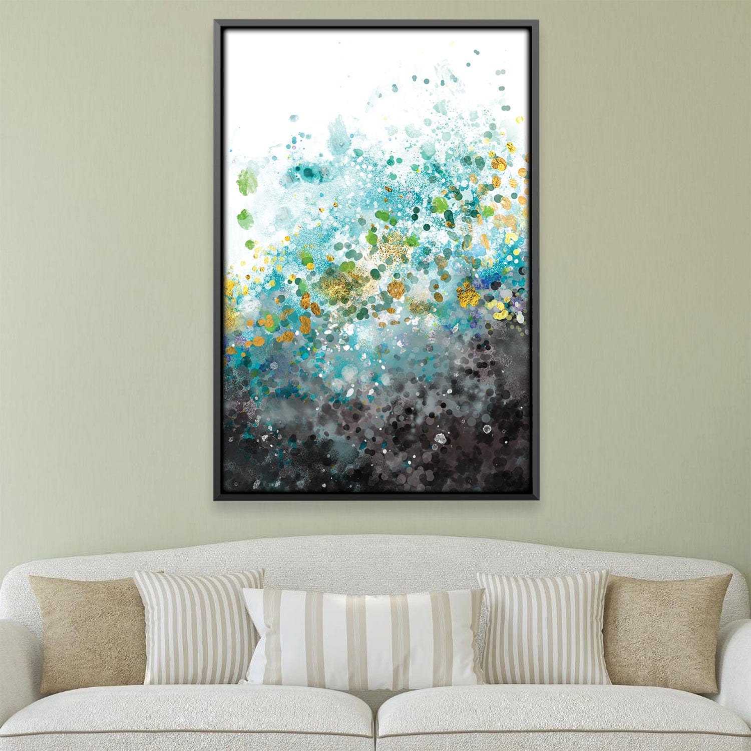 Ethereal Splot Canvas Art Clock Canvas