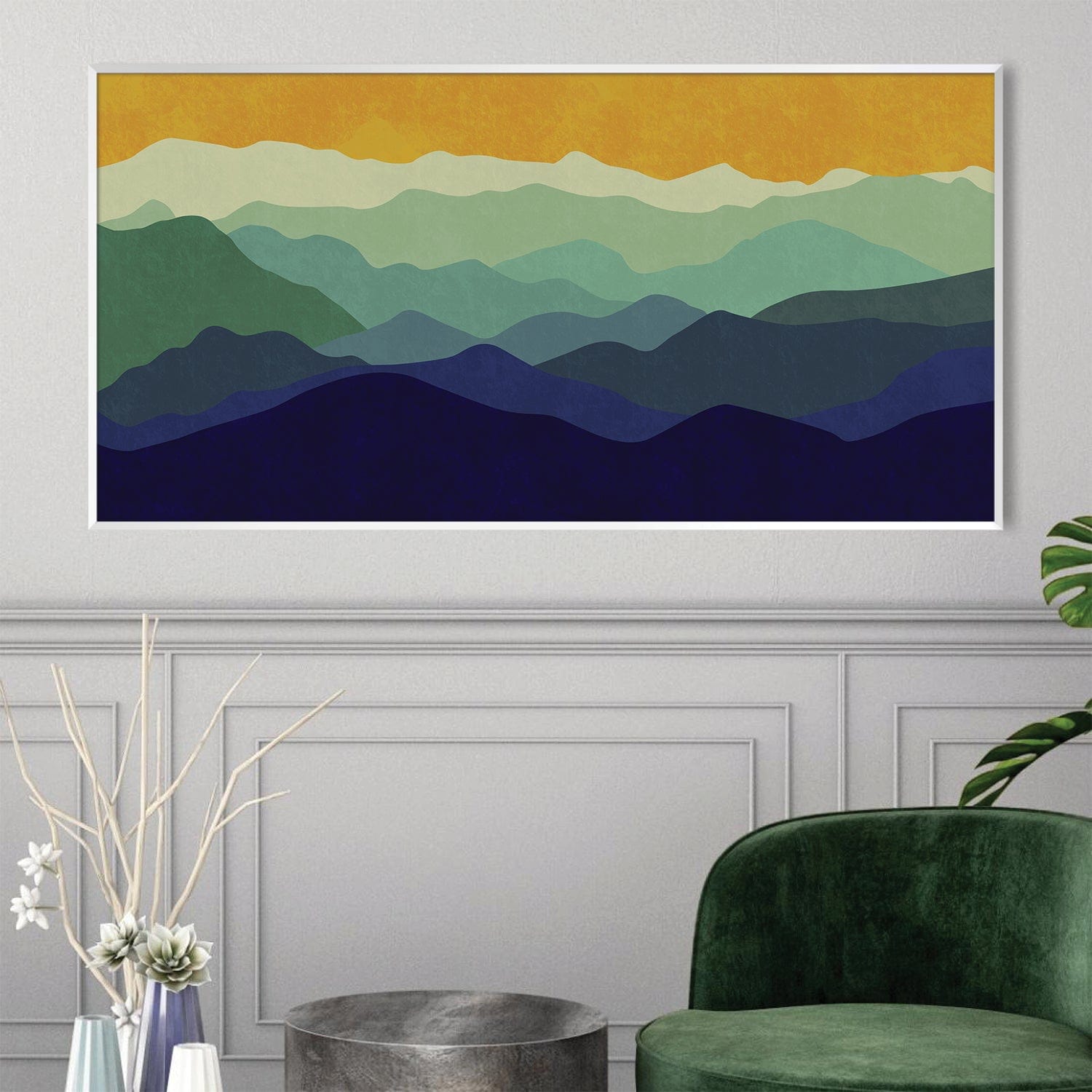 Euphoria Horizon Canvas Art Clock Canvas