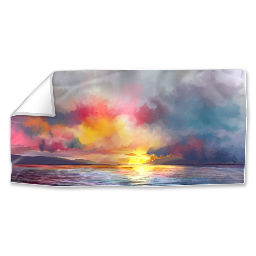 Euphoric Horizon Easy Build Frame Posters, Prints, & Visual Artwork Fabric Print Only / 40 x 20in Clock Canvas