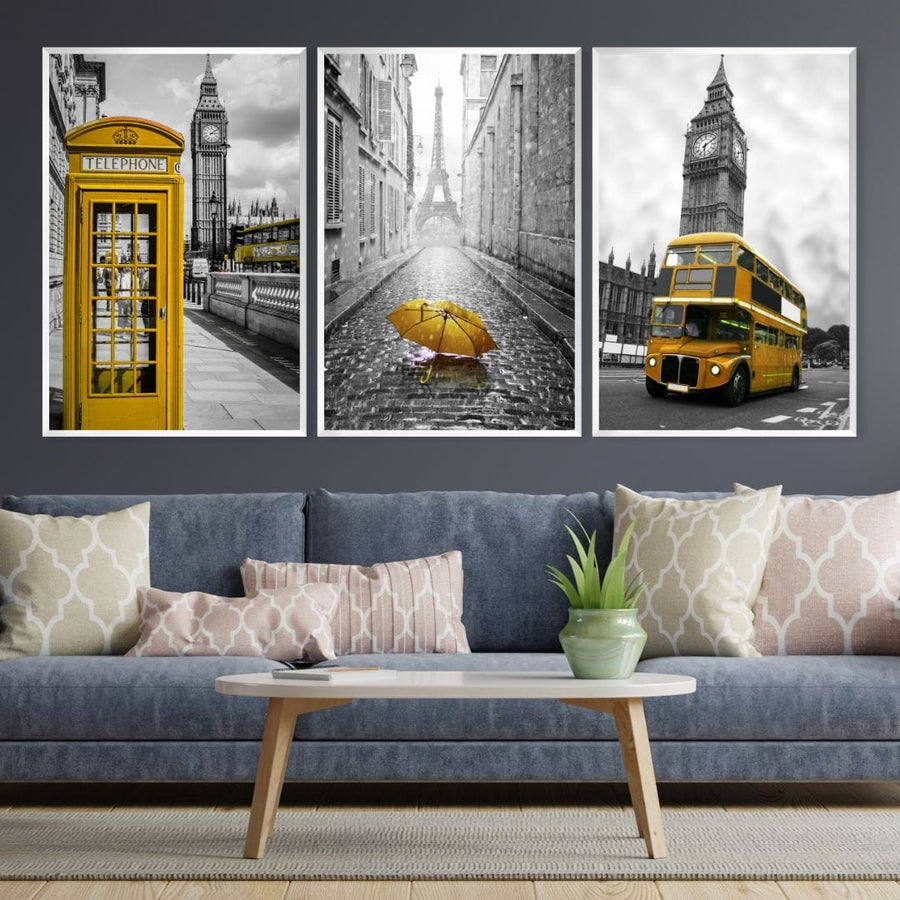 Europe Splash Canvas Art Clock Canvas