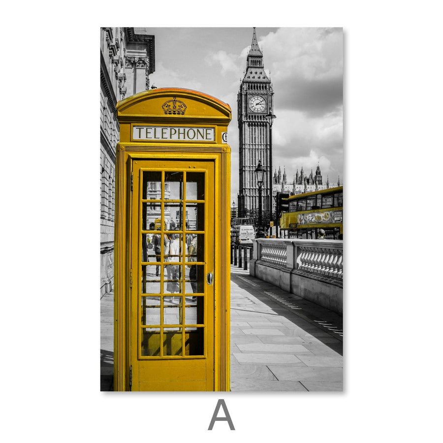 Europe Splash Canvas Art Clock Canvas