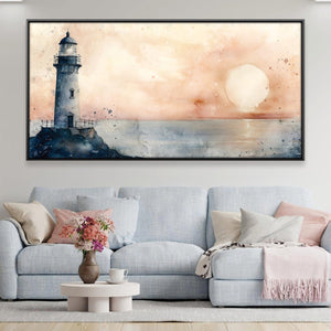 Evening Beacon Canvas Art 20 x 10in / Canvas Clock Canvas