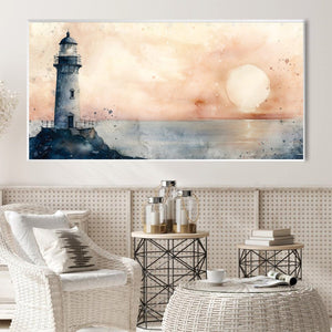 Evening Beacon Canvas Art Clock Canvas