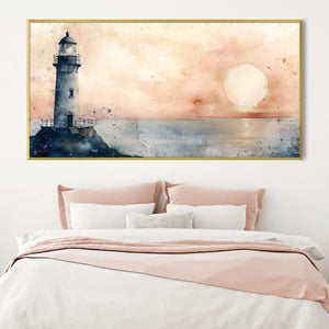 Evening Beacon Canvas Art Clock Canvas