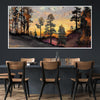 Evening Echo Canvas Art Clock Canvas