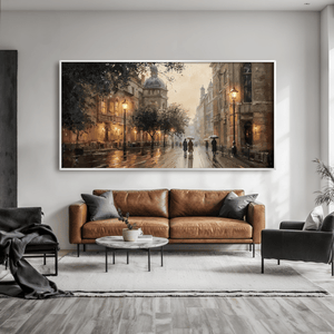 Evening Promenade Canvas Art Clock Canvas