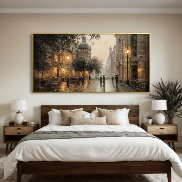 Evening Promenade Canvas Art Clock Canvas
