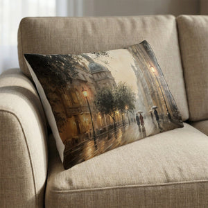 Evening Promenade Cushion Cushion 13 x 19in Clock Canvas