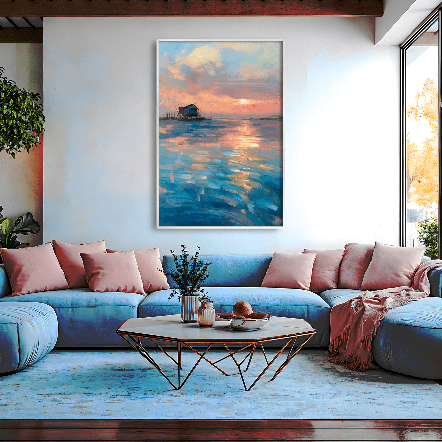 Evening’s Quiet Mirror Canvas Art Clock Canvas