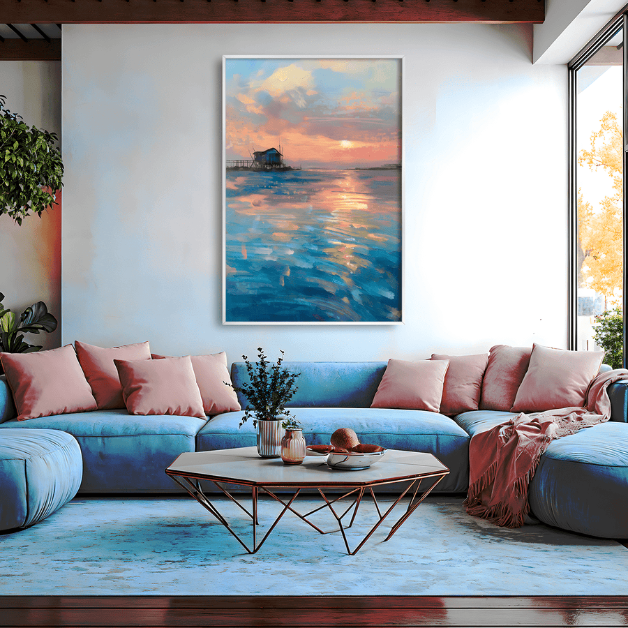 Evening’s Quiet Mirror Canvas Art Clock Canvas