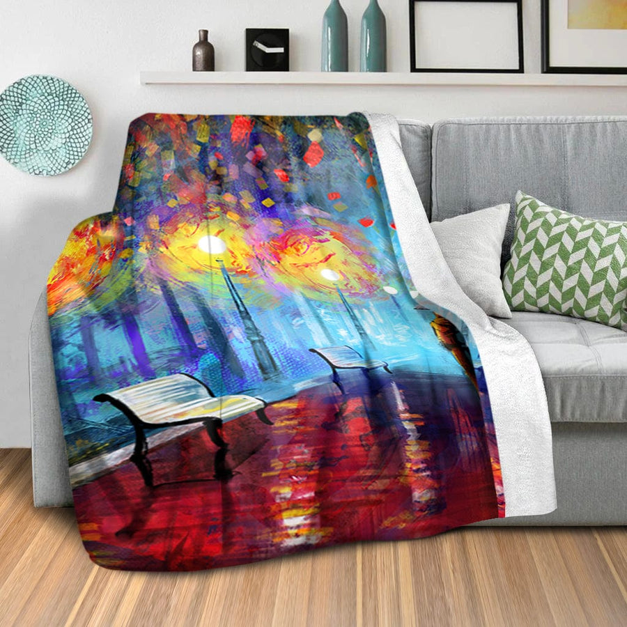 Evening Walks Blanket Blanket Clock Canvas
