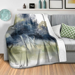 Evergreen Blanket Blanket Clock Canvas