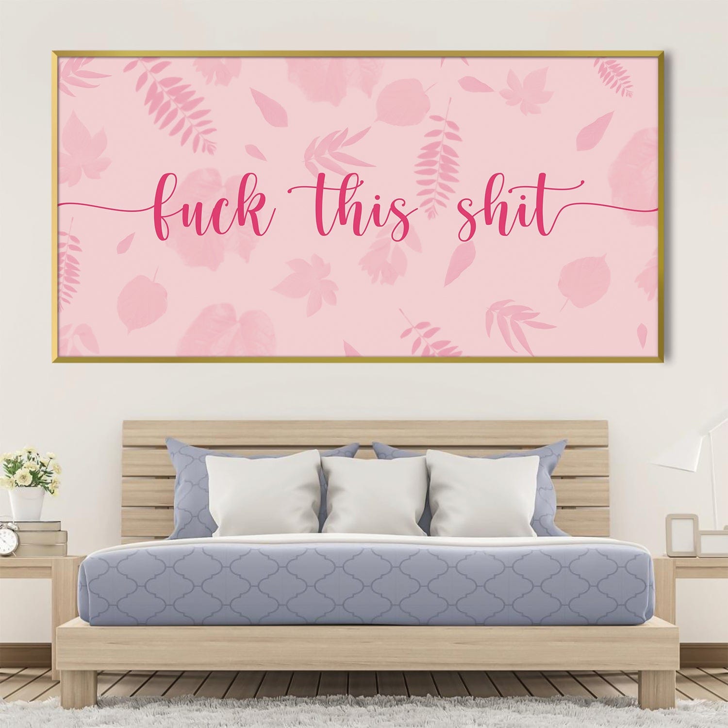 F This Shit Canvas Art Clock Canvas