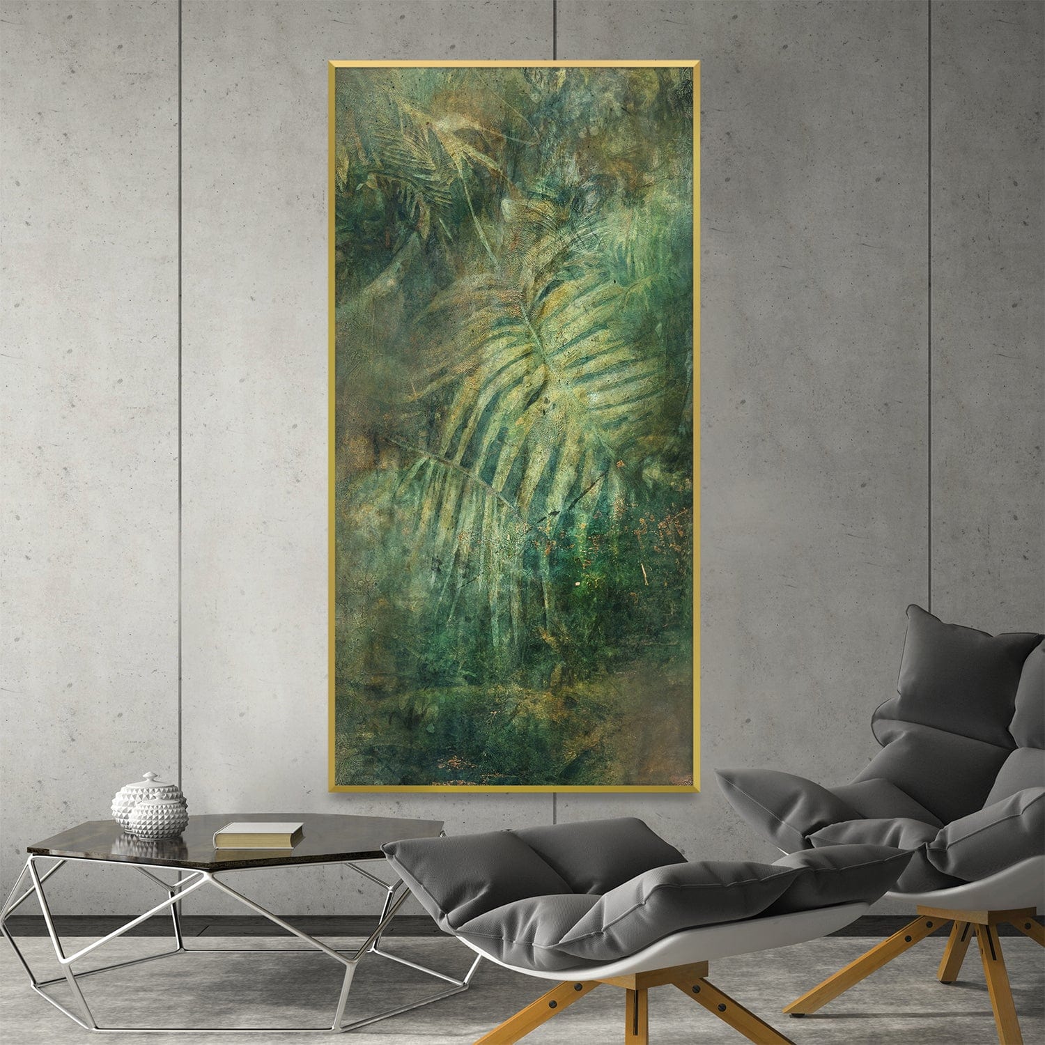 Faded Foliage Canvas Art Clock Canvas