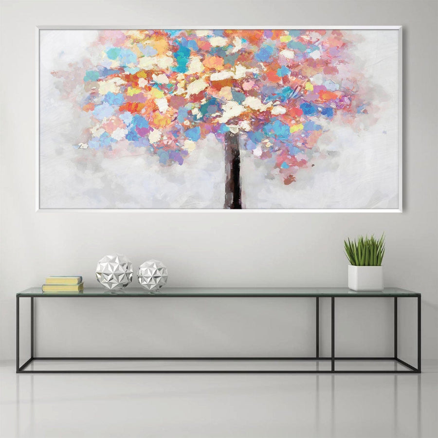 Faded Oak Canvas Art Clock Canvas