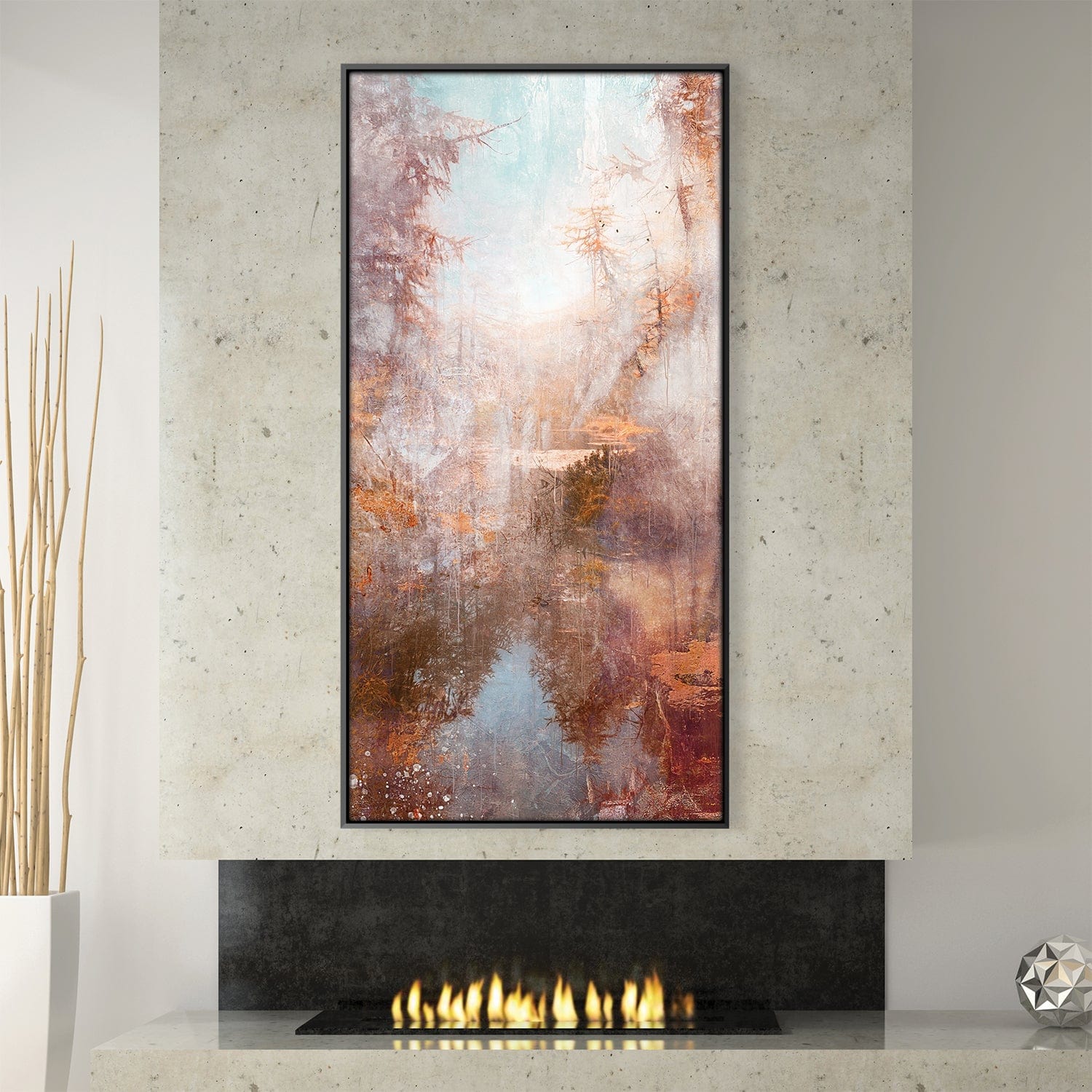 Faded Paths Canvas Art Clock Canvas