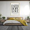 Faith, Hope & Love Canvas Art Clock Canvas