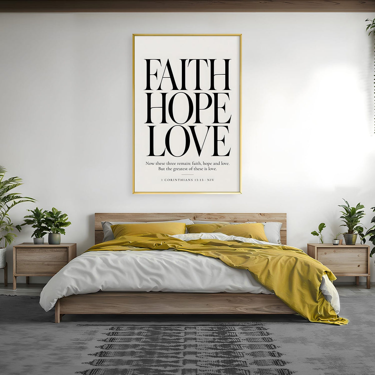 Faith, Hope & Love Canvas Art Clock Canvas